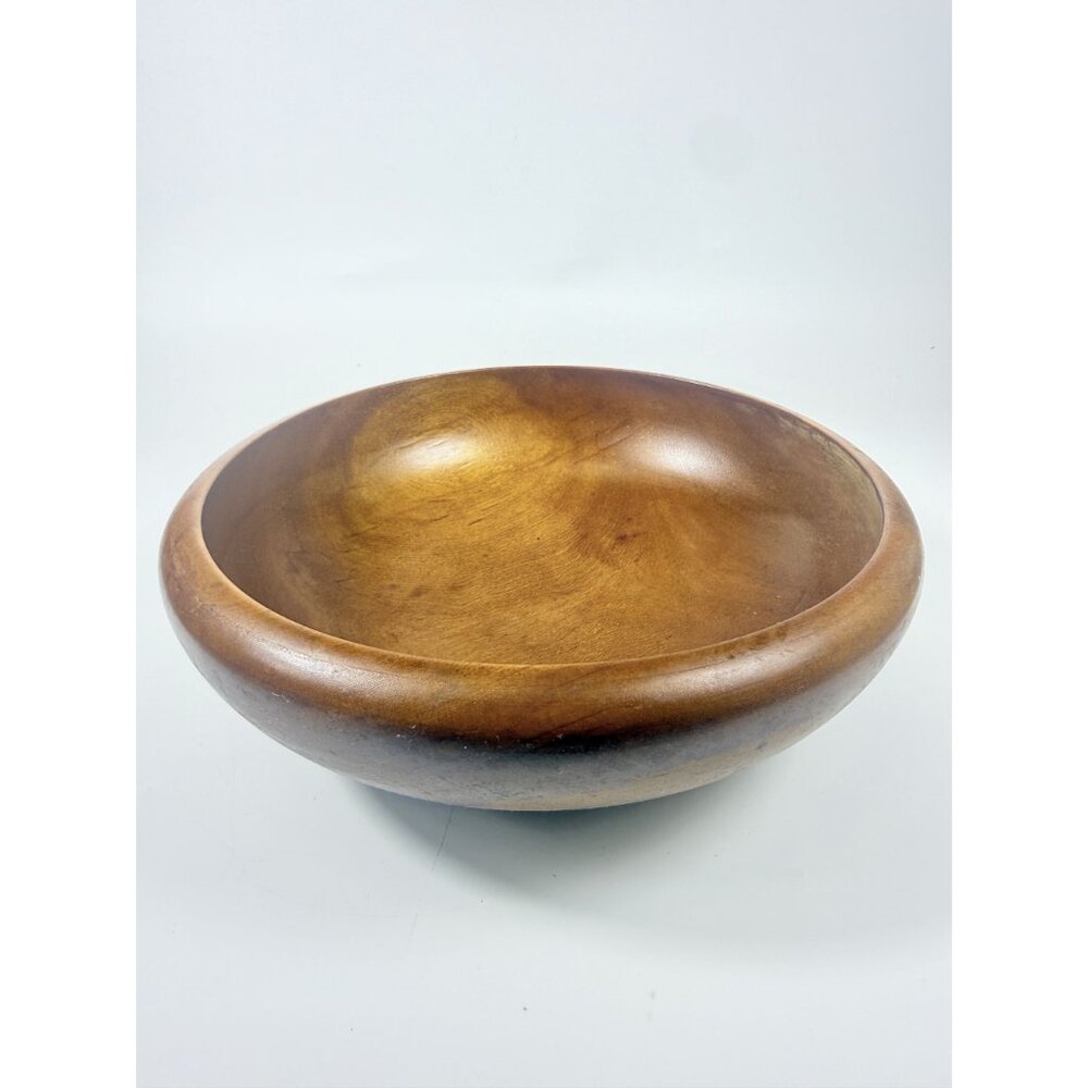 Dough Salad Bowl 1940’s Light Wood Pine RoundVintageMid Century Modern Farmhouse - Picture 8 of 12